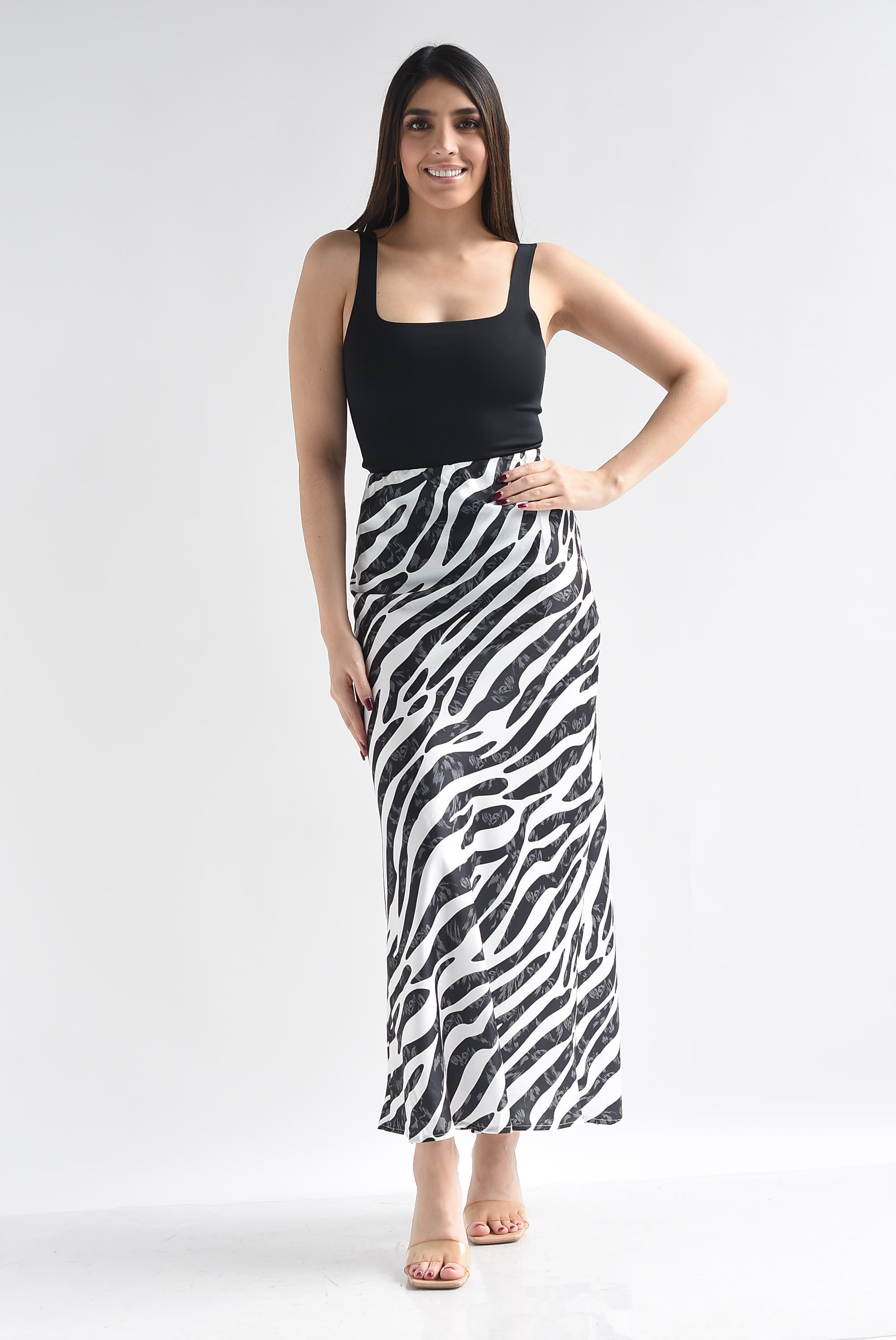 Falda lencera animal print