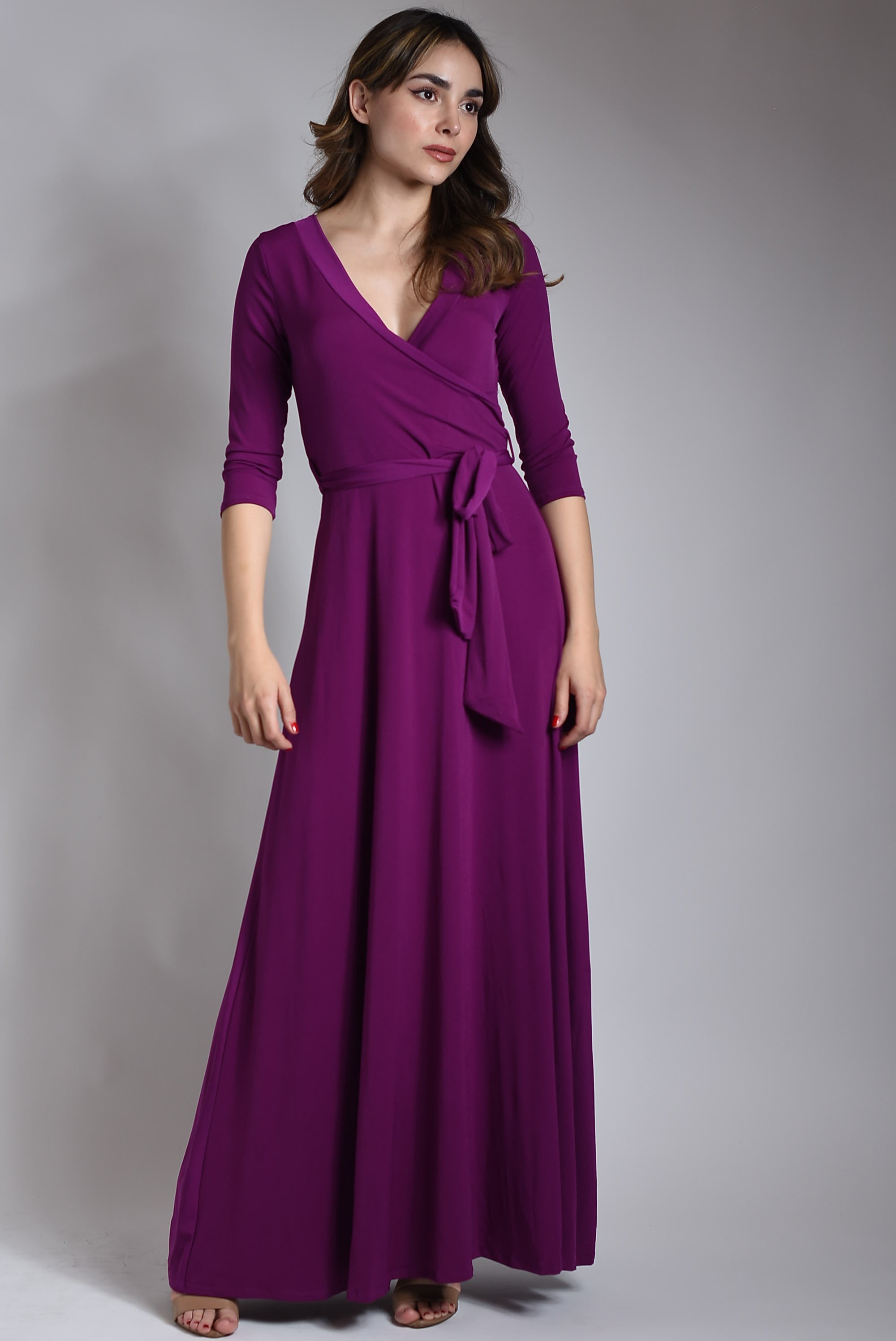 Vestido largo spandex Morado