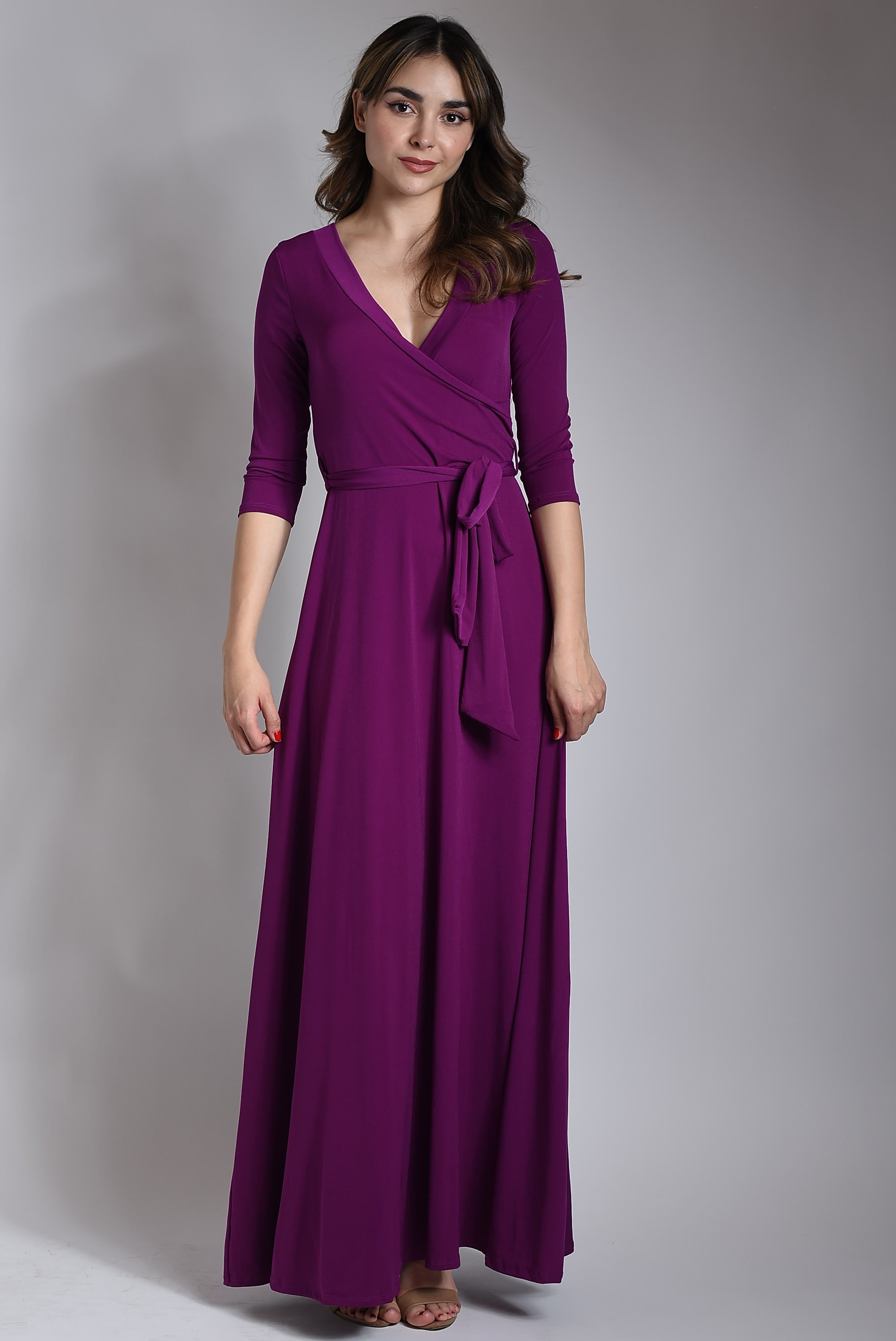 Vestido largo spandex Morado