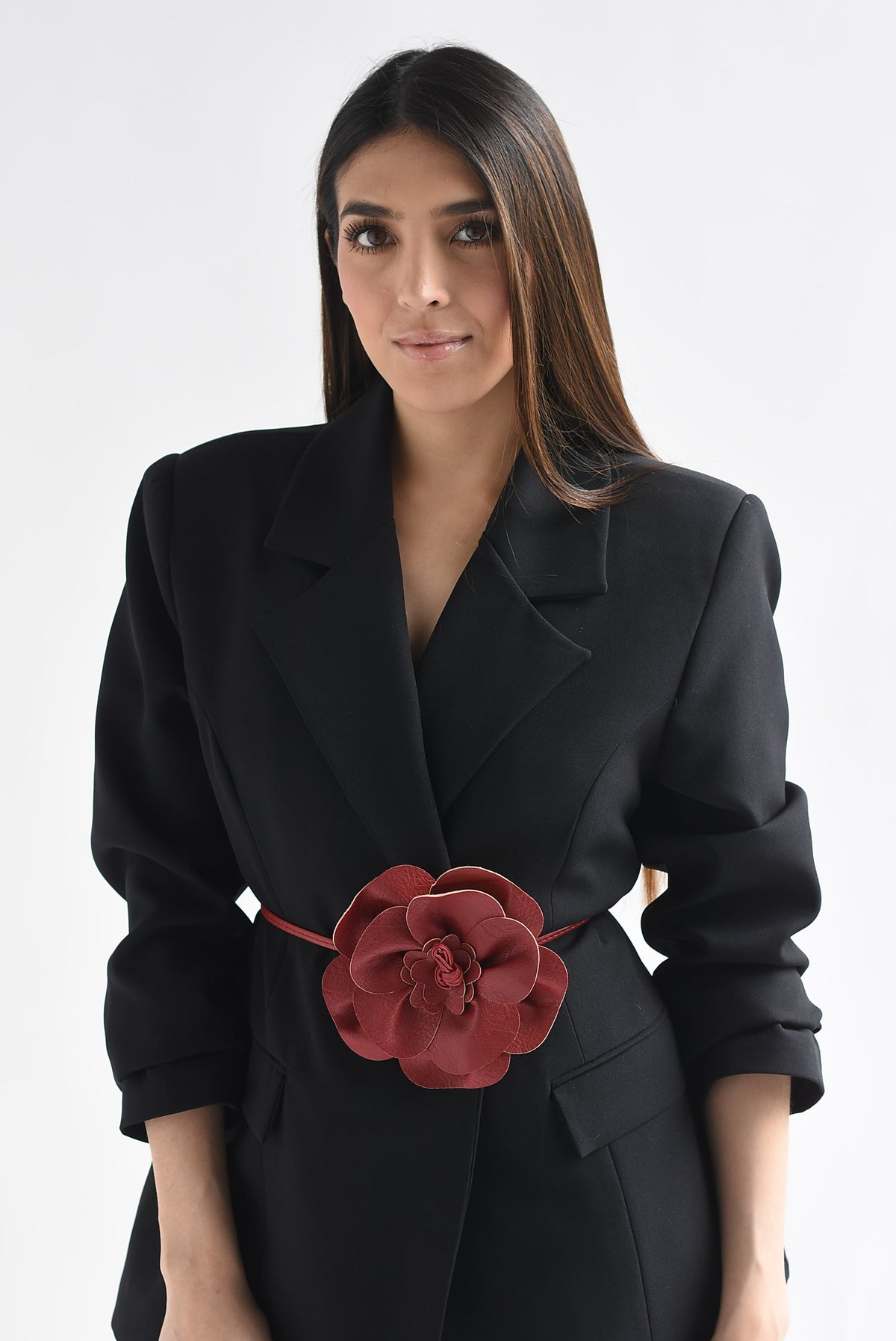 Cinturón y choker vinipiel Flor