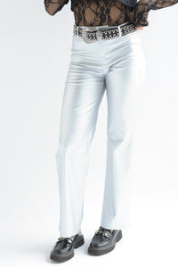 Fashion Styled Jeans metálicos Plata