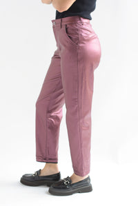 Fashion Styled Jeans Mom vinipiel Tinto