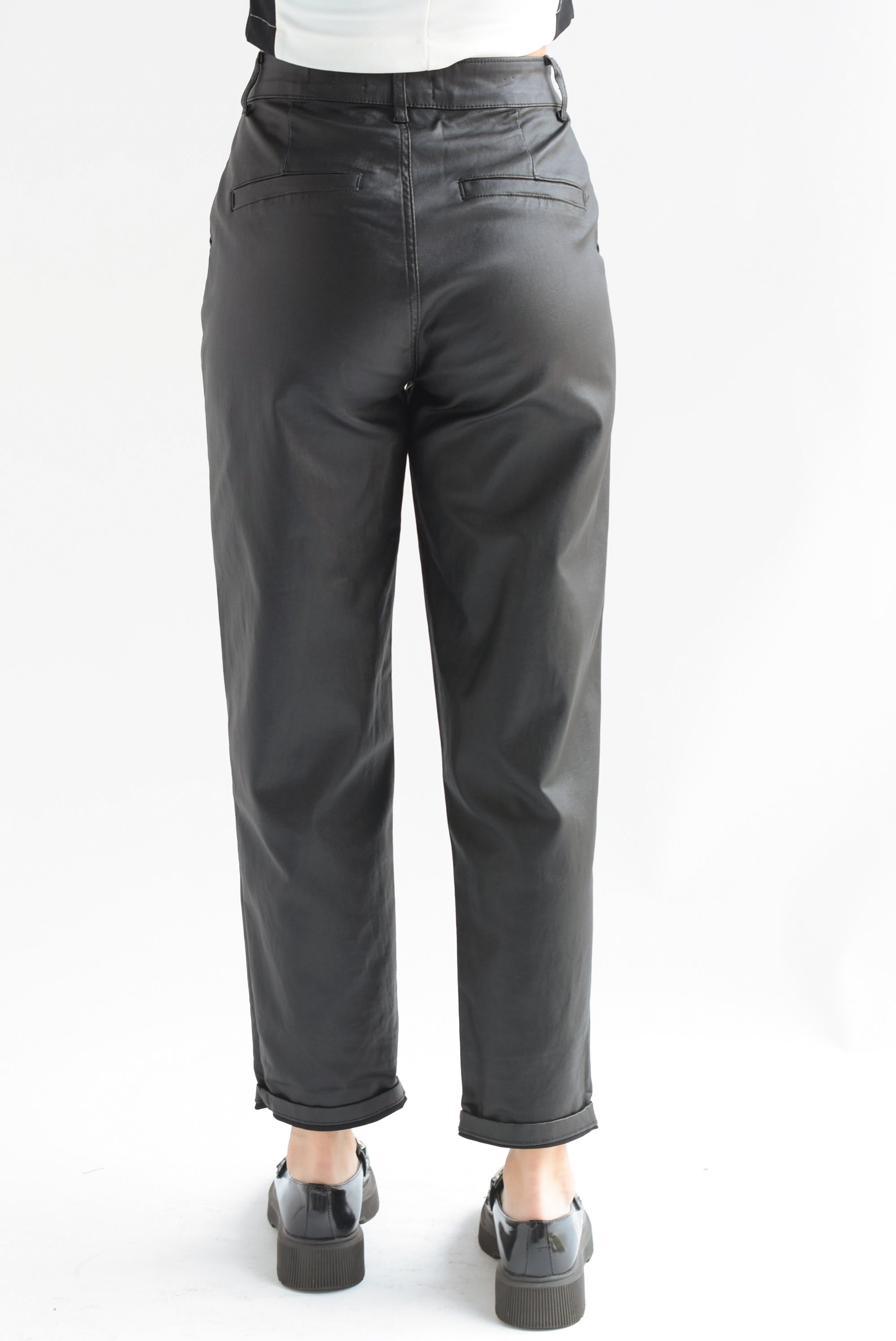 Jeans Mom vinipiel Negro