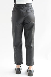 Fashion Styled Jeans Mom vinipiel Negro