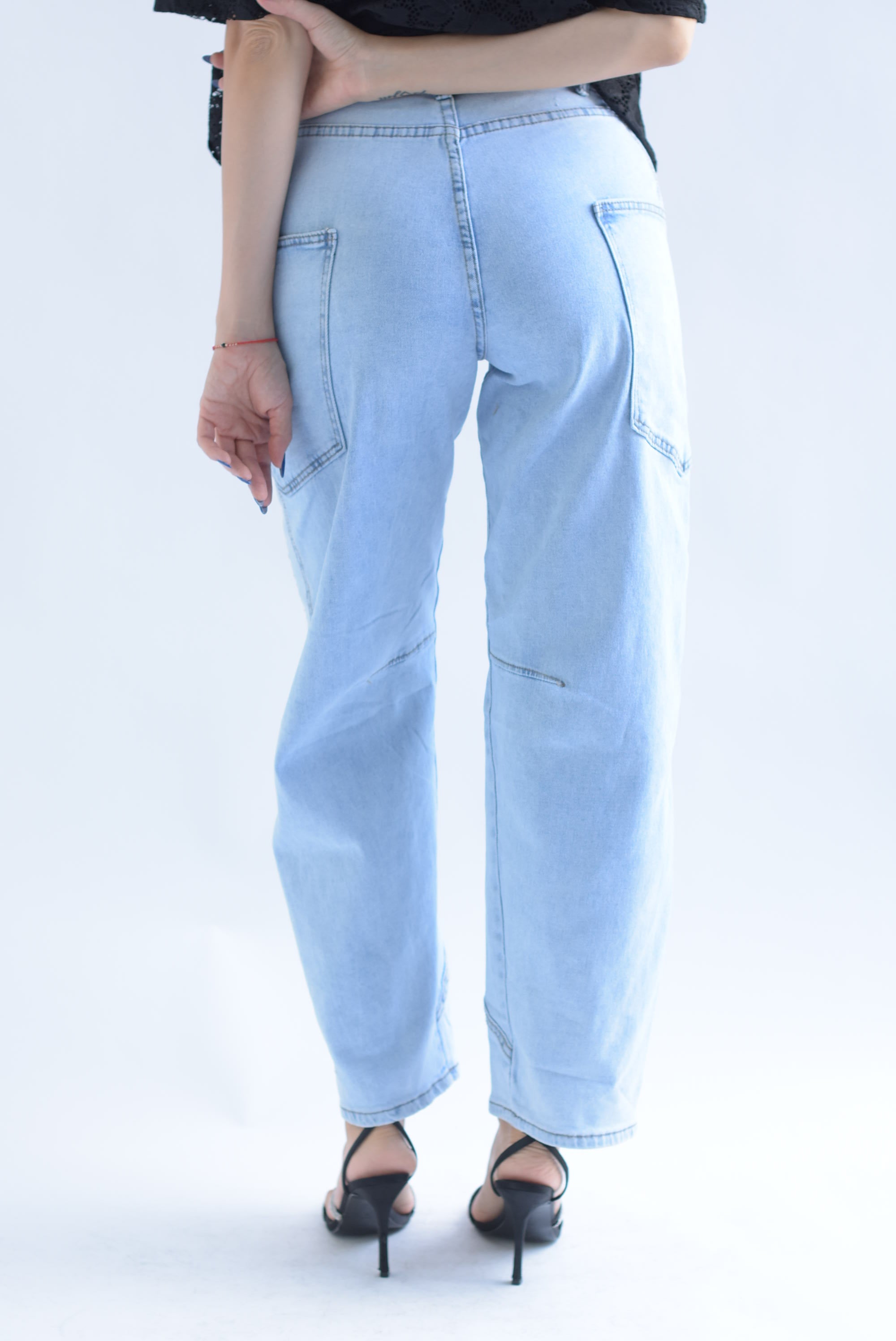Jeans barrel cargo Denim Light