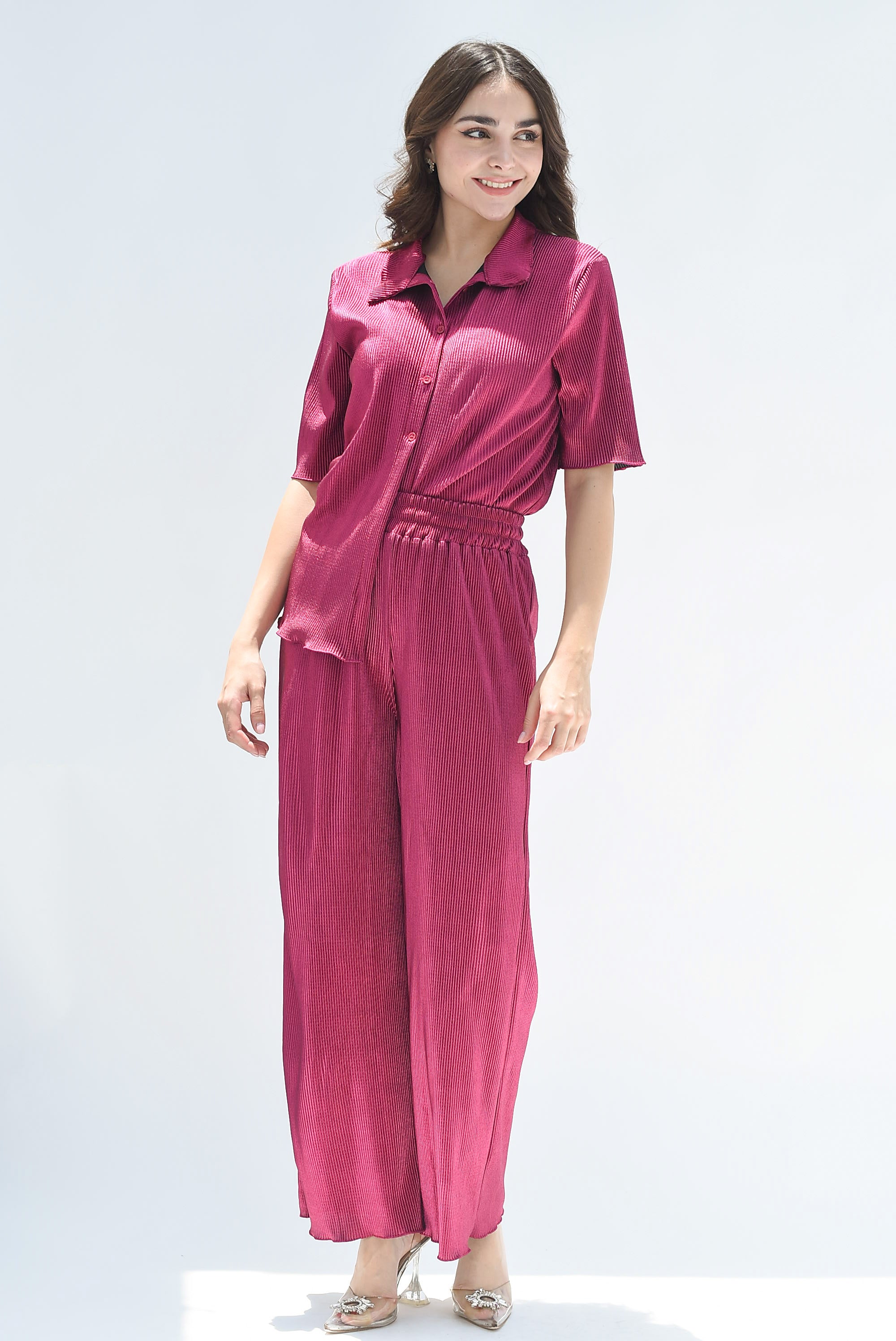 Set metálico corrugado Vino