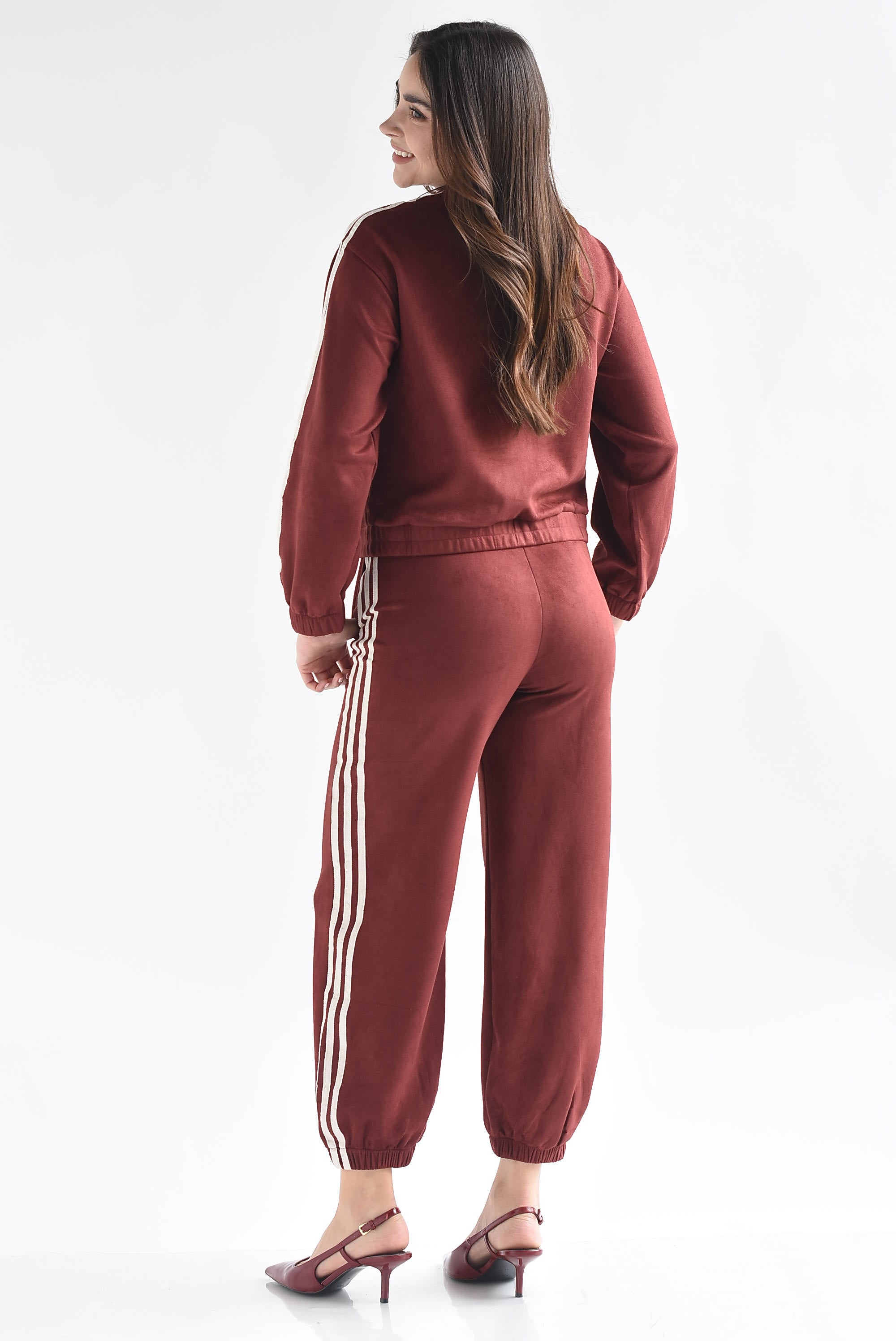Set Pantalón y Chamarra lazos chinese track suede