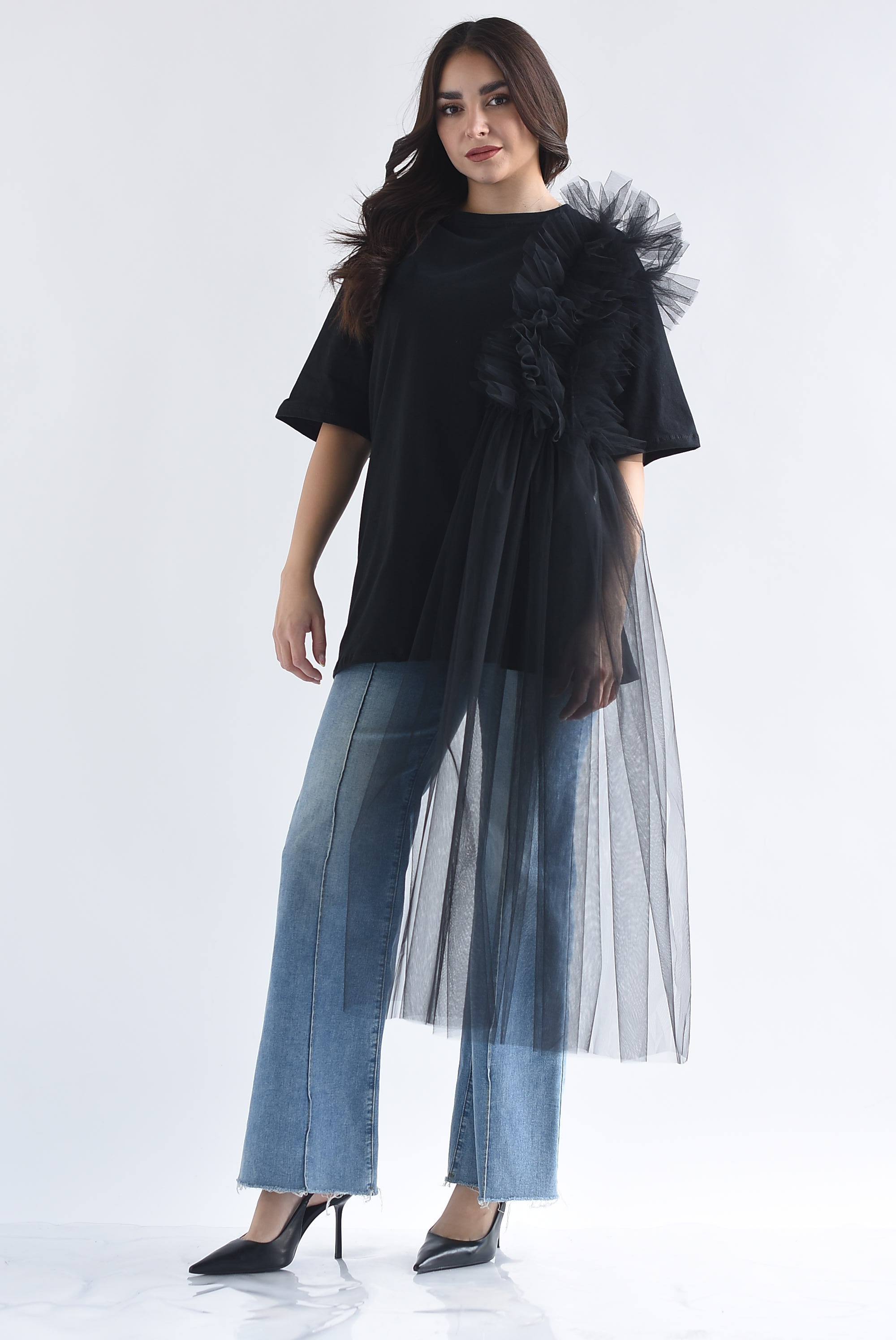 T-Shirt olán y cauda tulle