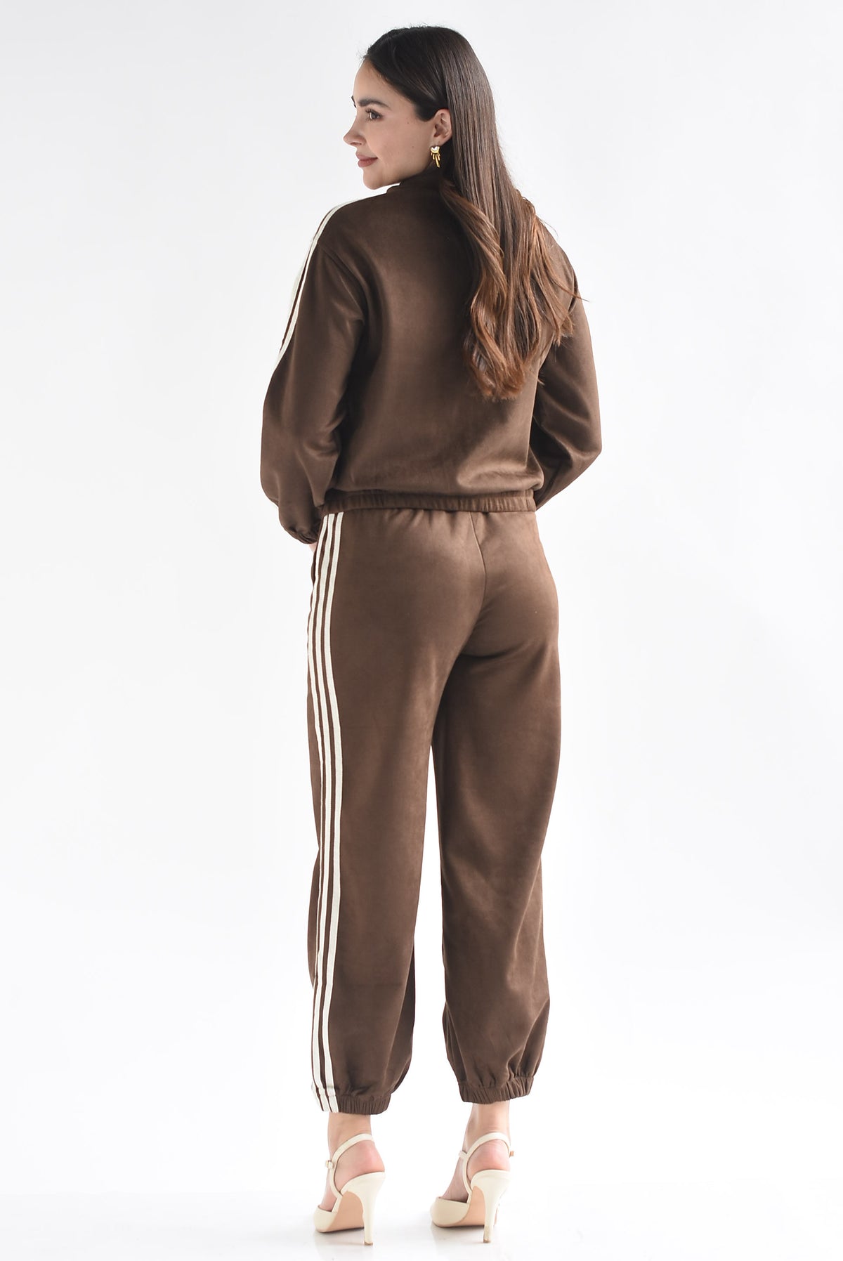 Set Pantalón y Chamarra lazos chinese track suede