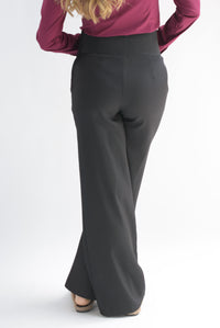 Fashion Styled Pantalón pretina vinipiel cinturones Negro