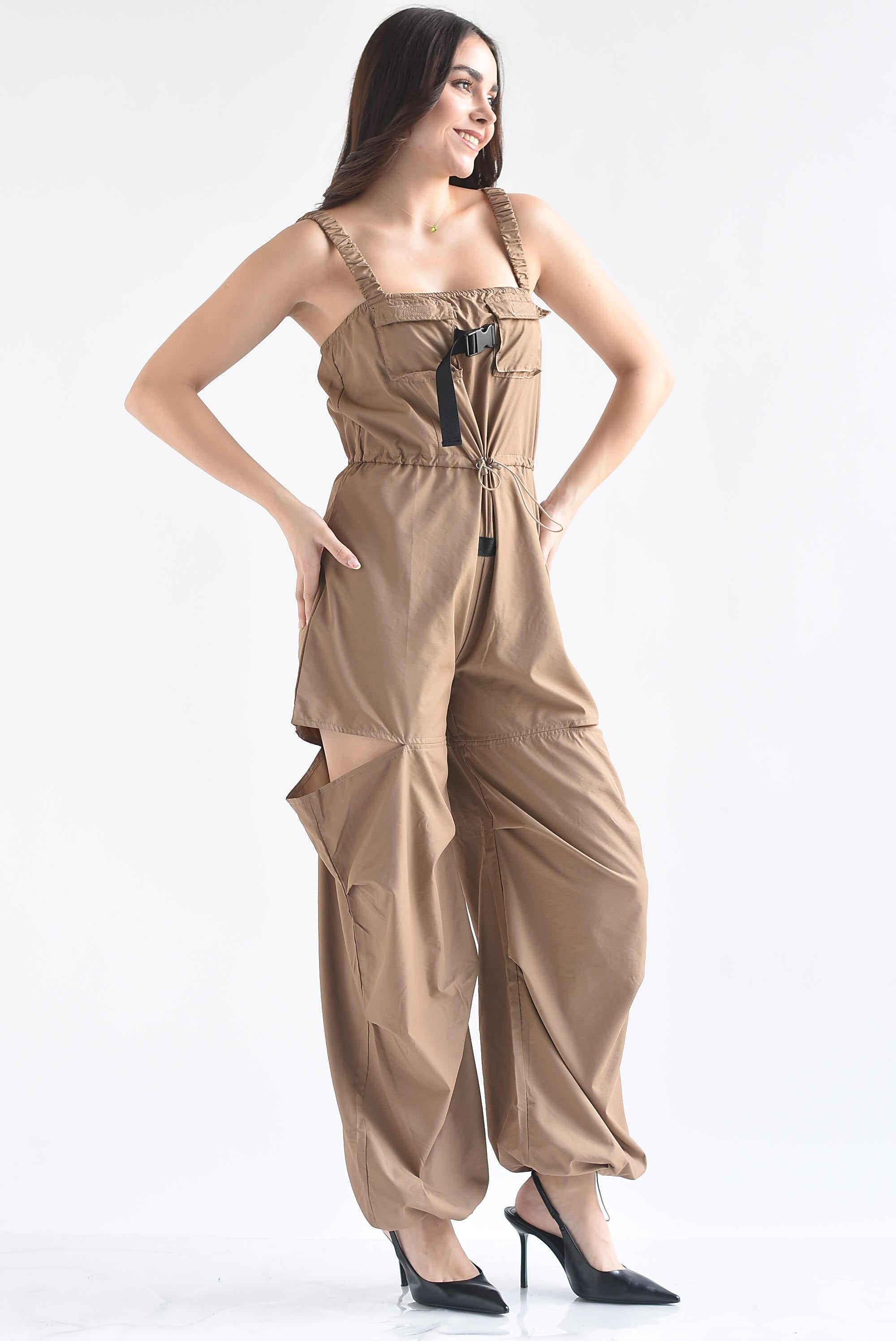 Overol nylon cut-out pierna