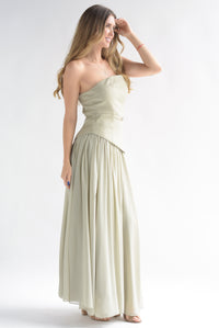 Fashion Styled Set Falda larga y Top tubo Verde Sage