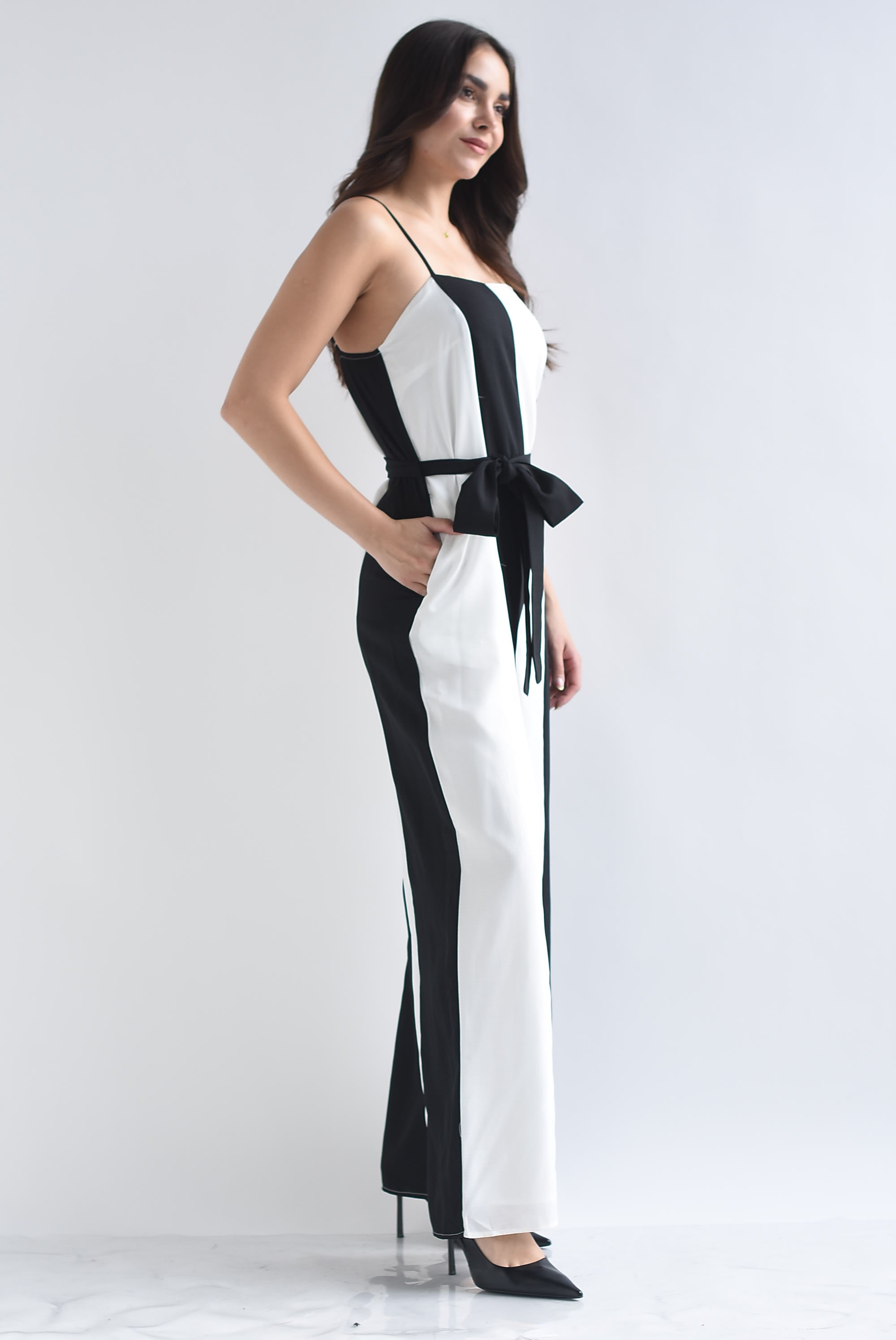 Jumpsuit líneas bitono tirantes