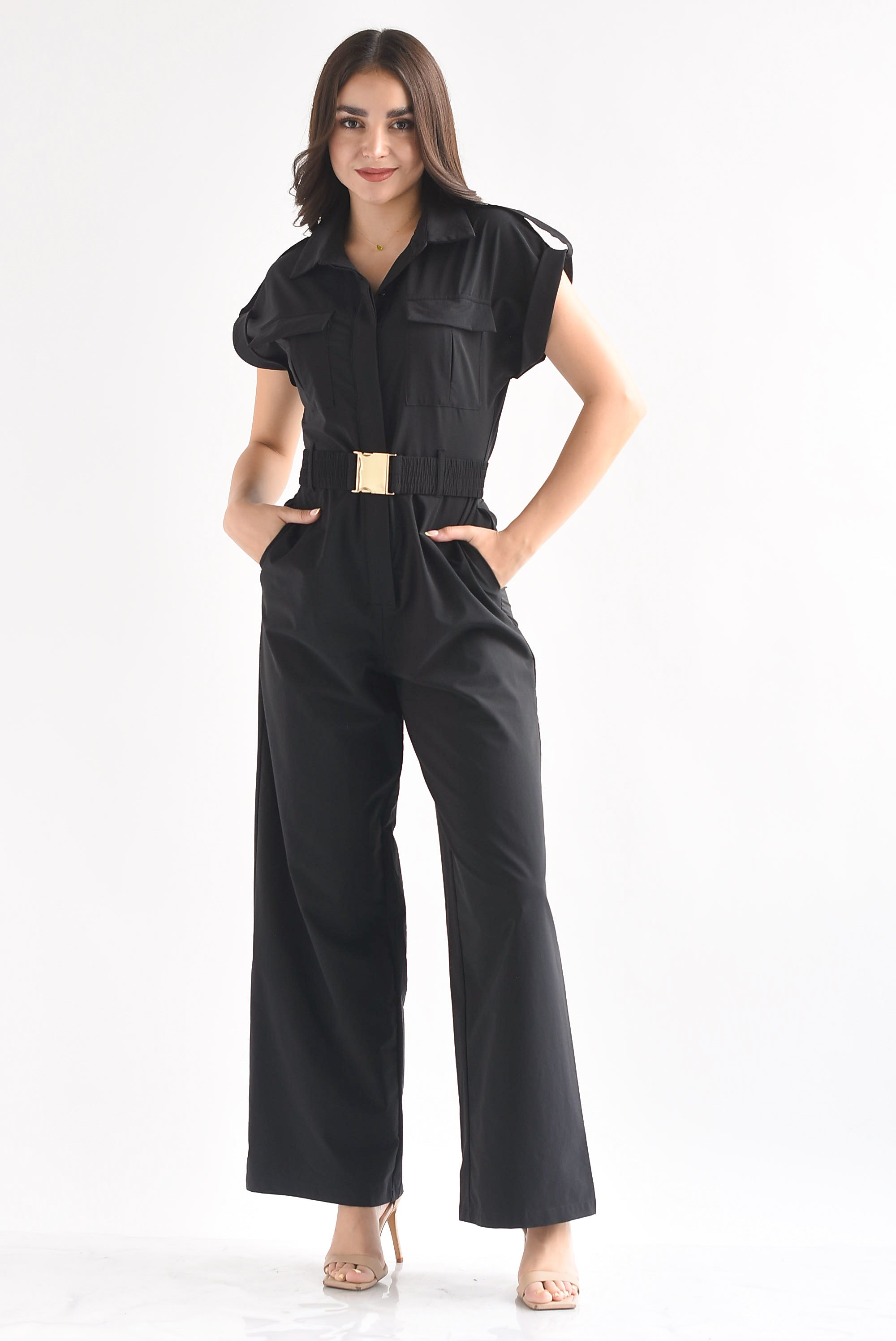 Jumpsuit cinturón elástico