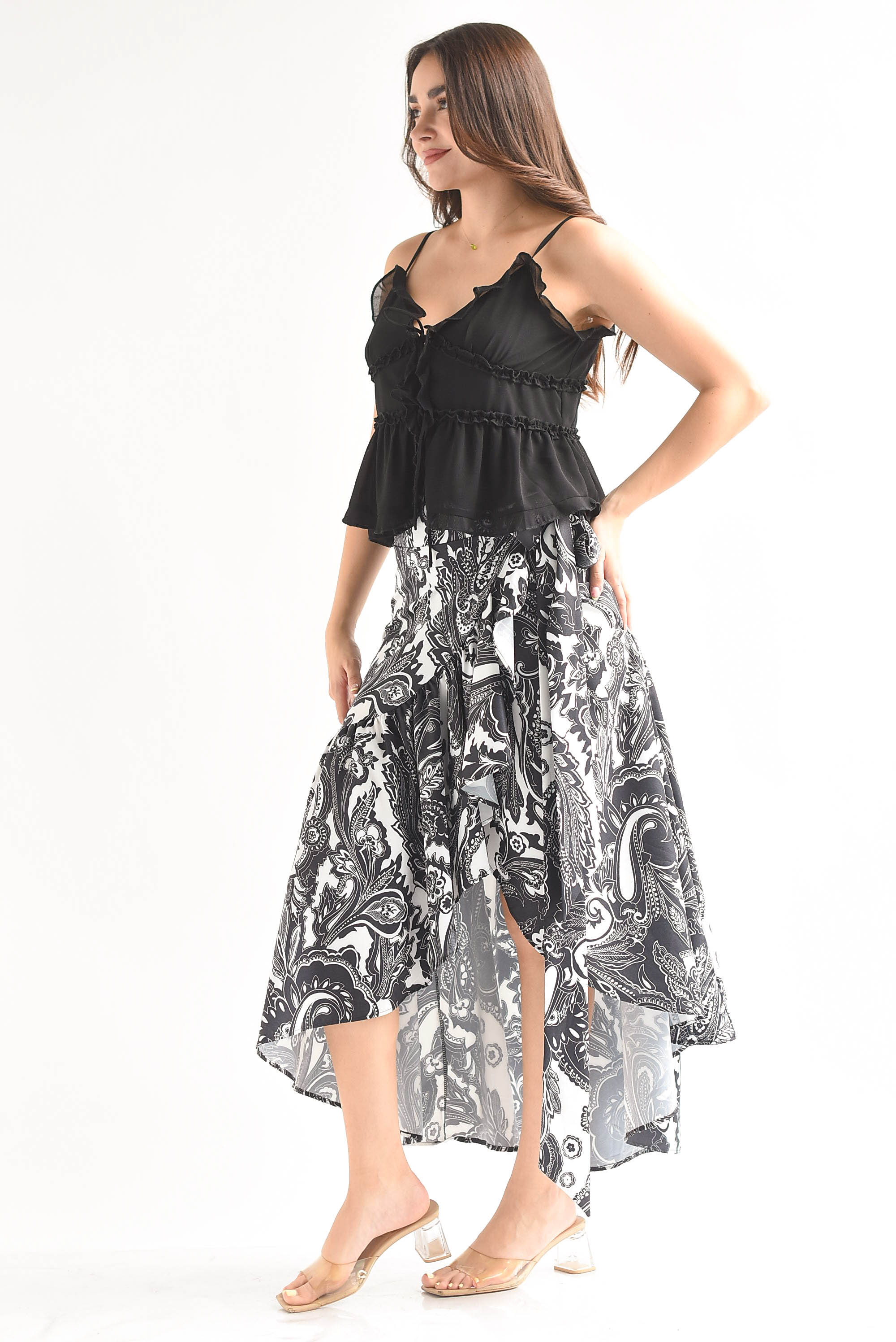 Falda envolvente paisley
