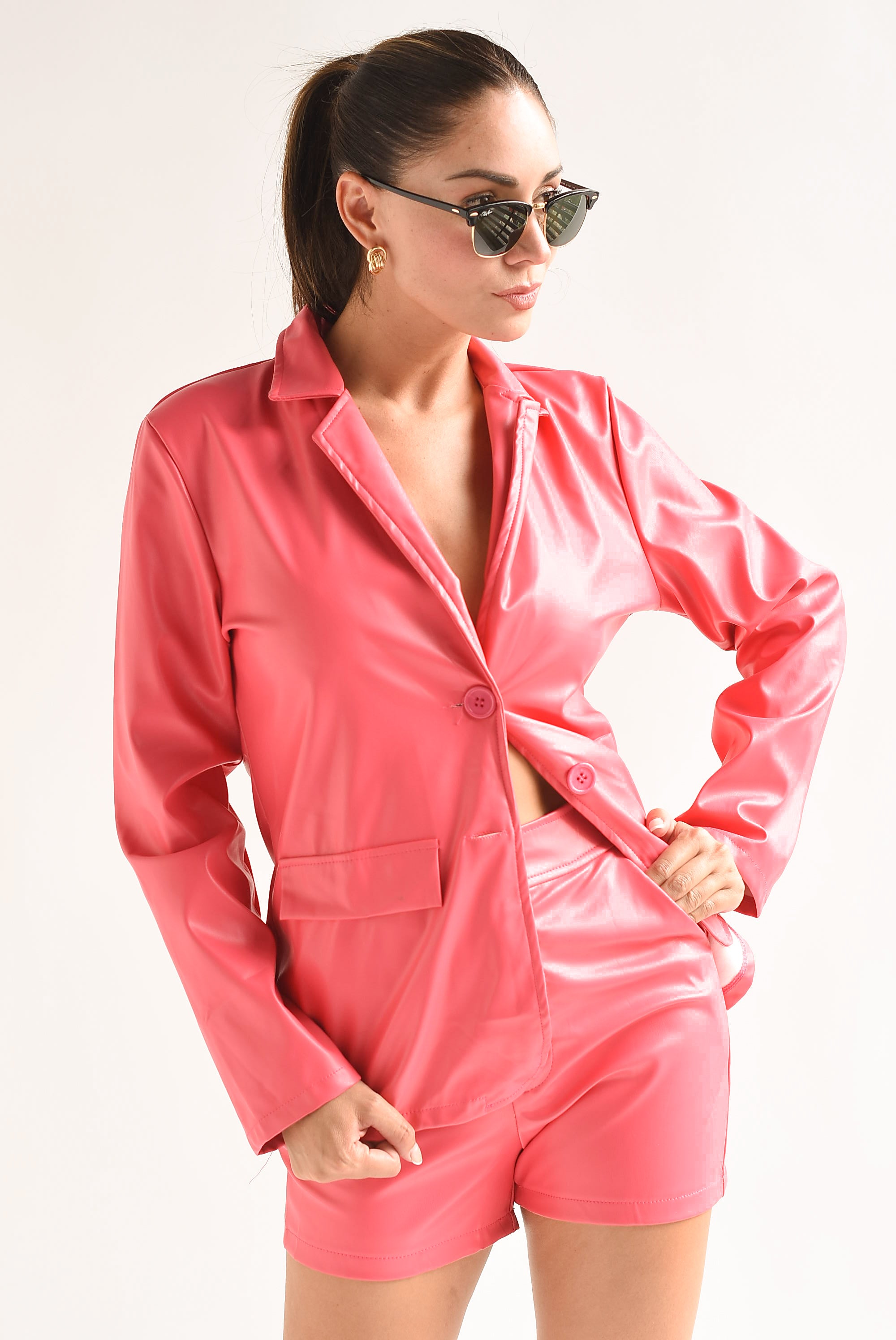 Set Short y Blazer vinipiel Fiusha
