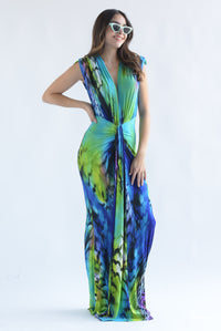 Fashion Styled Vestido spandex multicolor Verde