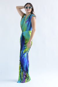 Fashion Styled Vestido spandex multicolor Verde