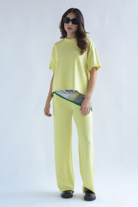 Fashion Styled Set Pantalón y Blusa algodón Amarillo