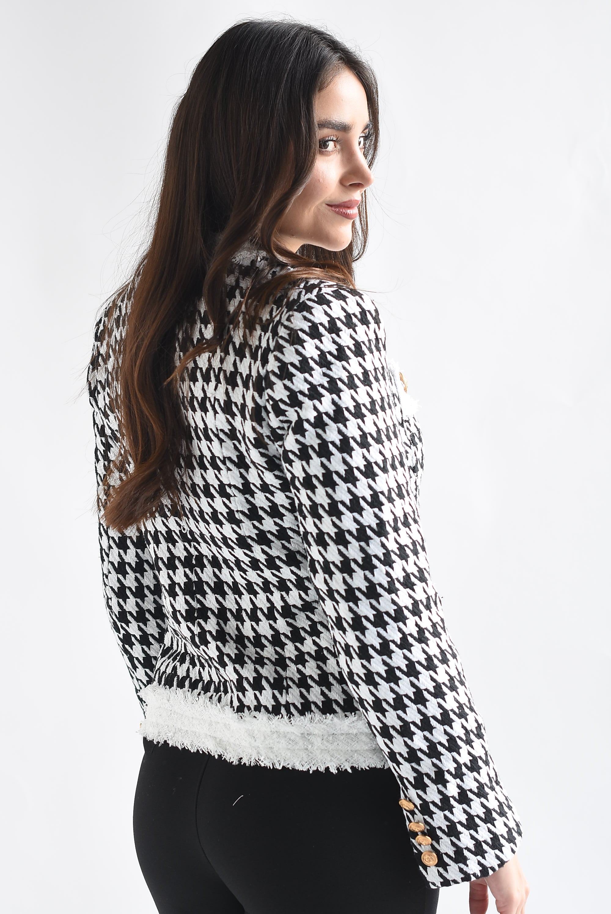 Blazer tweed houndstooth