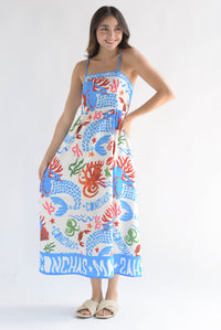 Fashion Styled Vestido elementos marinos Cangrejo