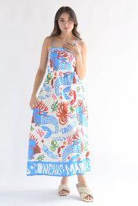 Fashion Styled Vestido elementos marinos Cangrejo