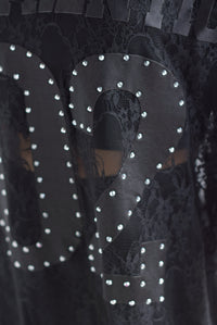 Fashion Styled Vestido Jersey encaje Negro