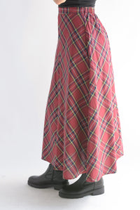 Fashion Styled Falda corte A Tartán Rojo