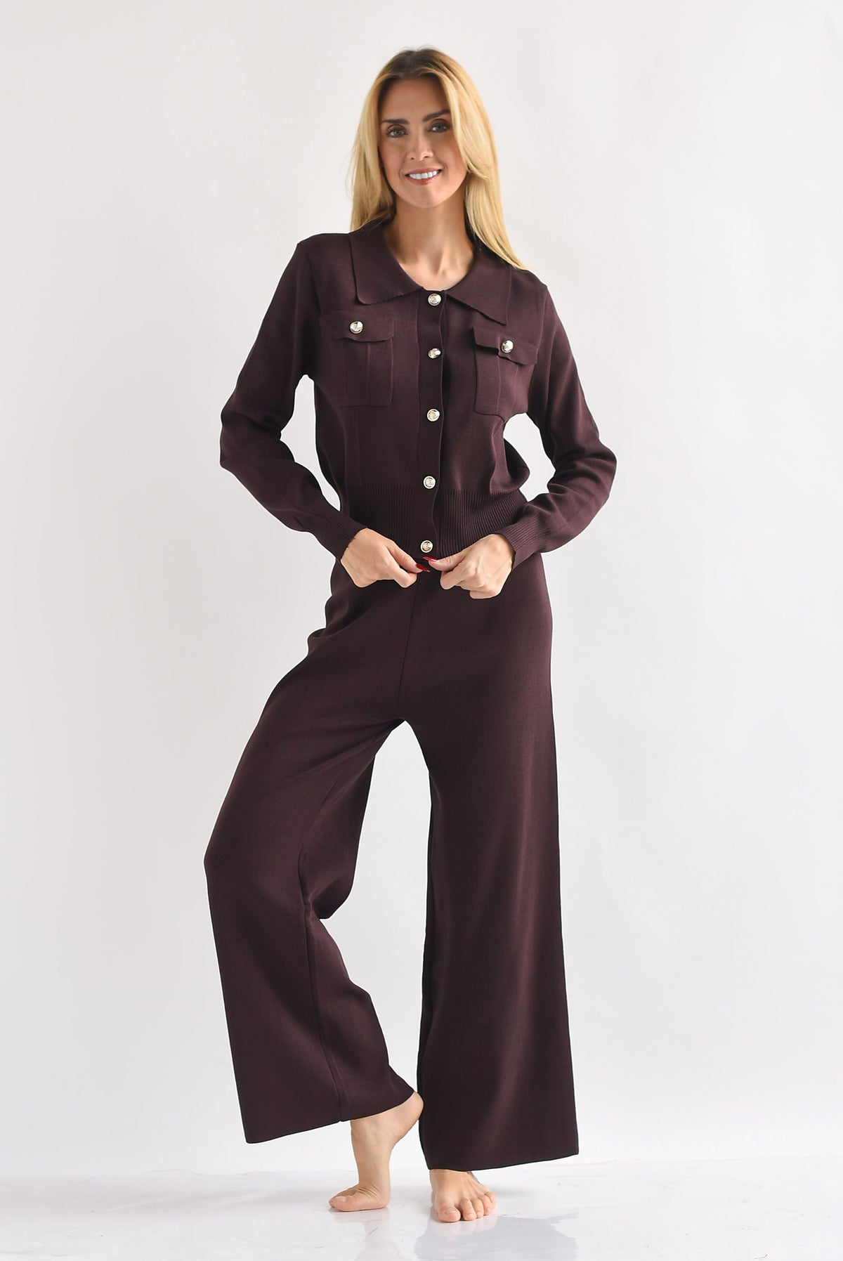 Set Pantalón y Cárdigan punto