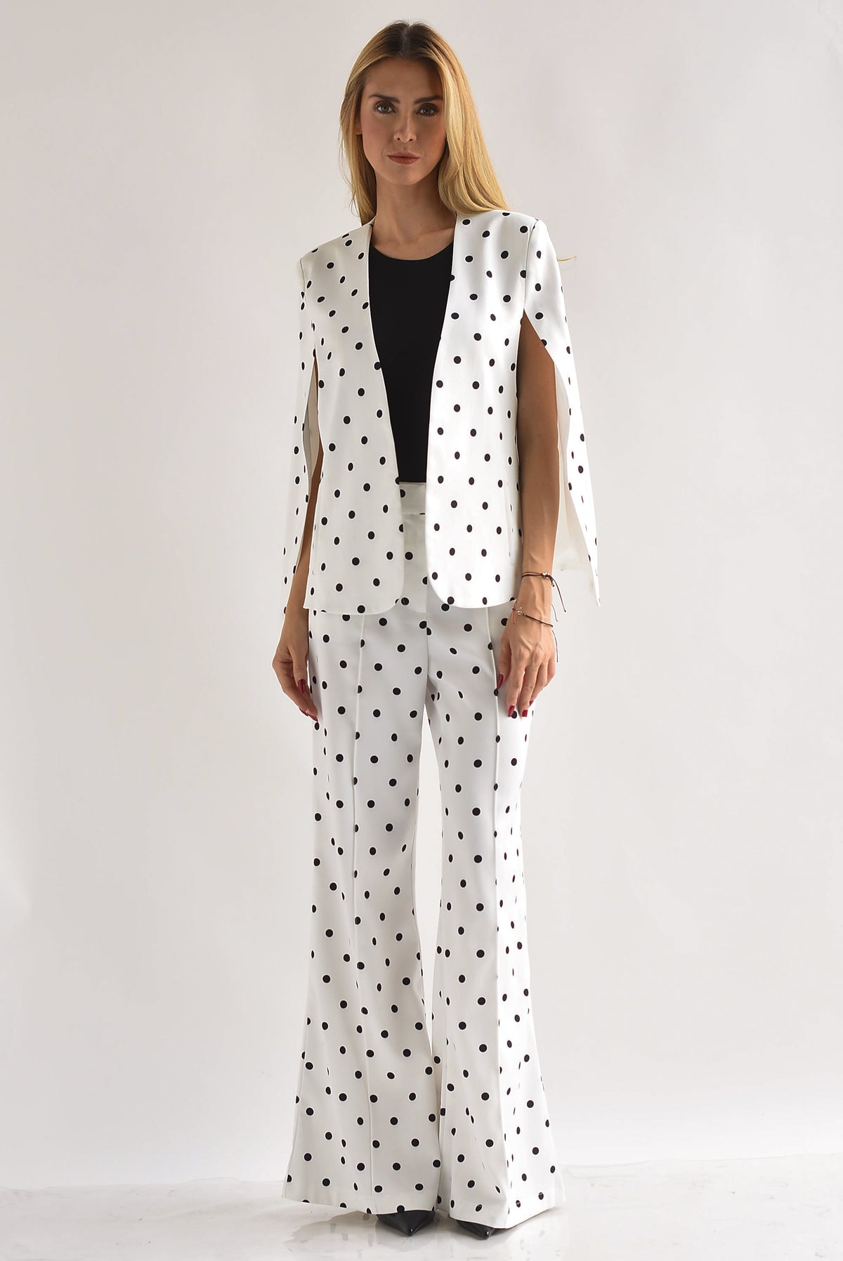 Blazer capa polka dots