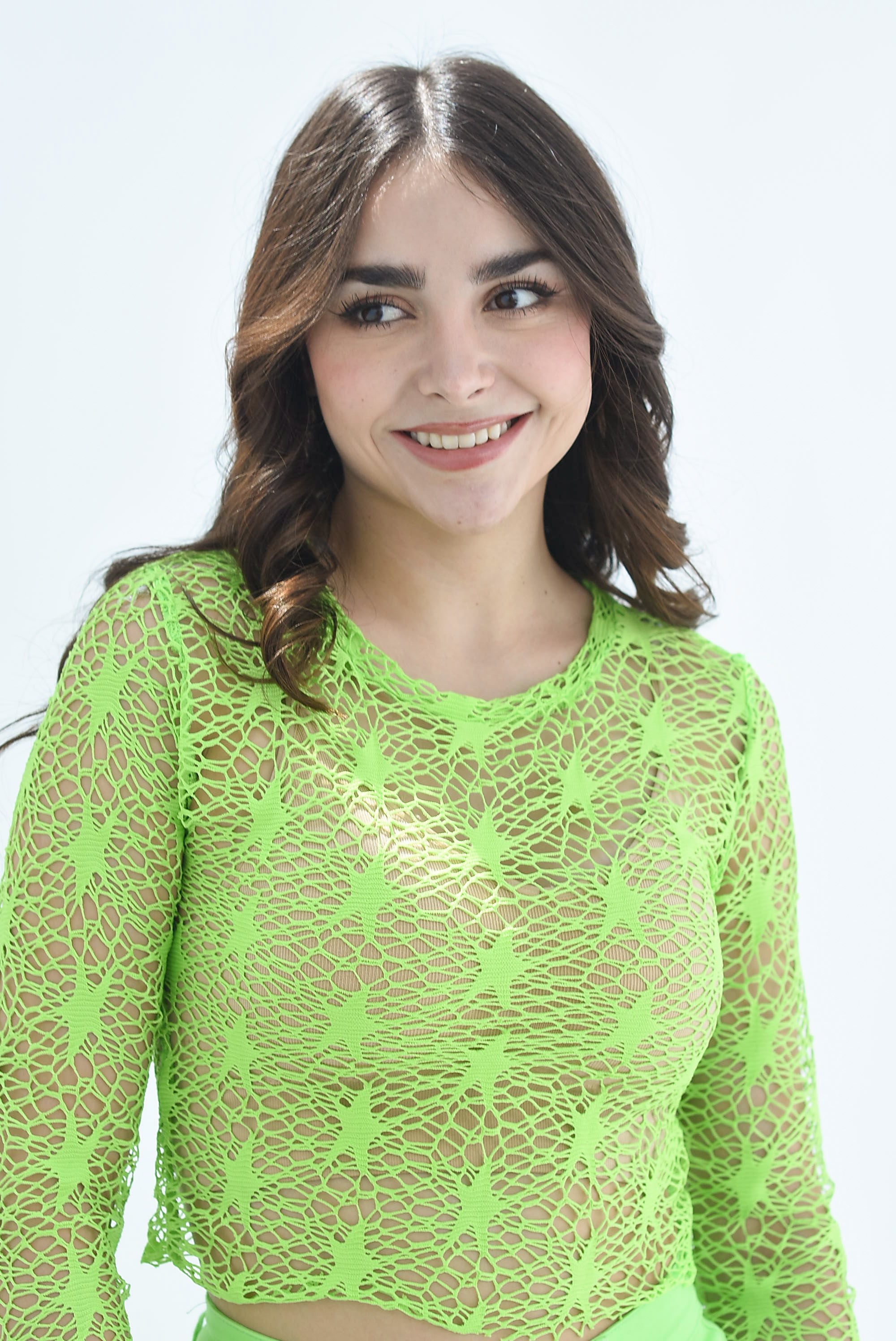 Blusa calada Verde Neón