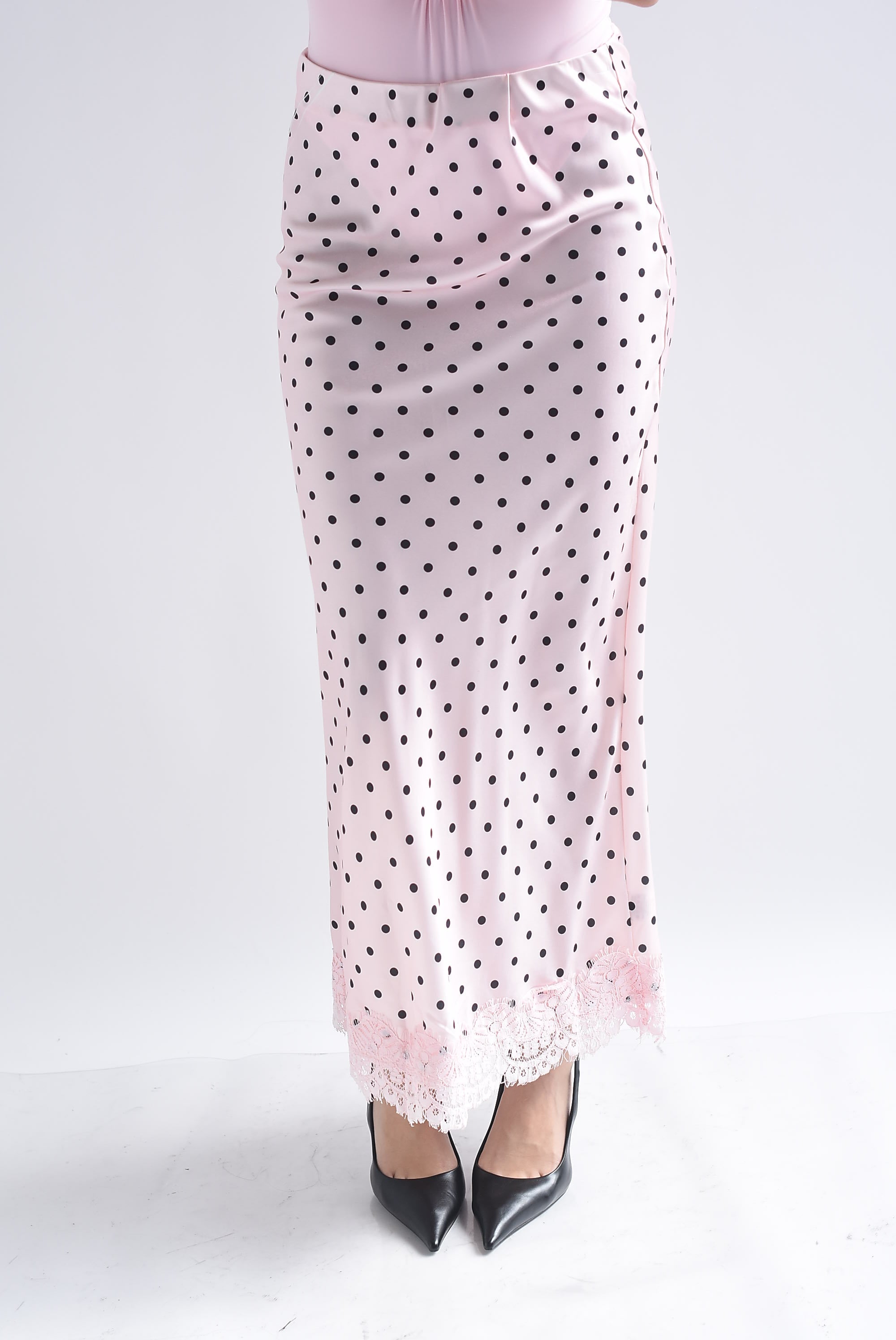 Falda lencera polka dots filo encaje