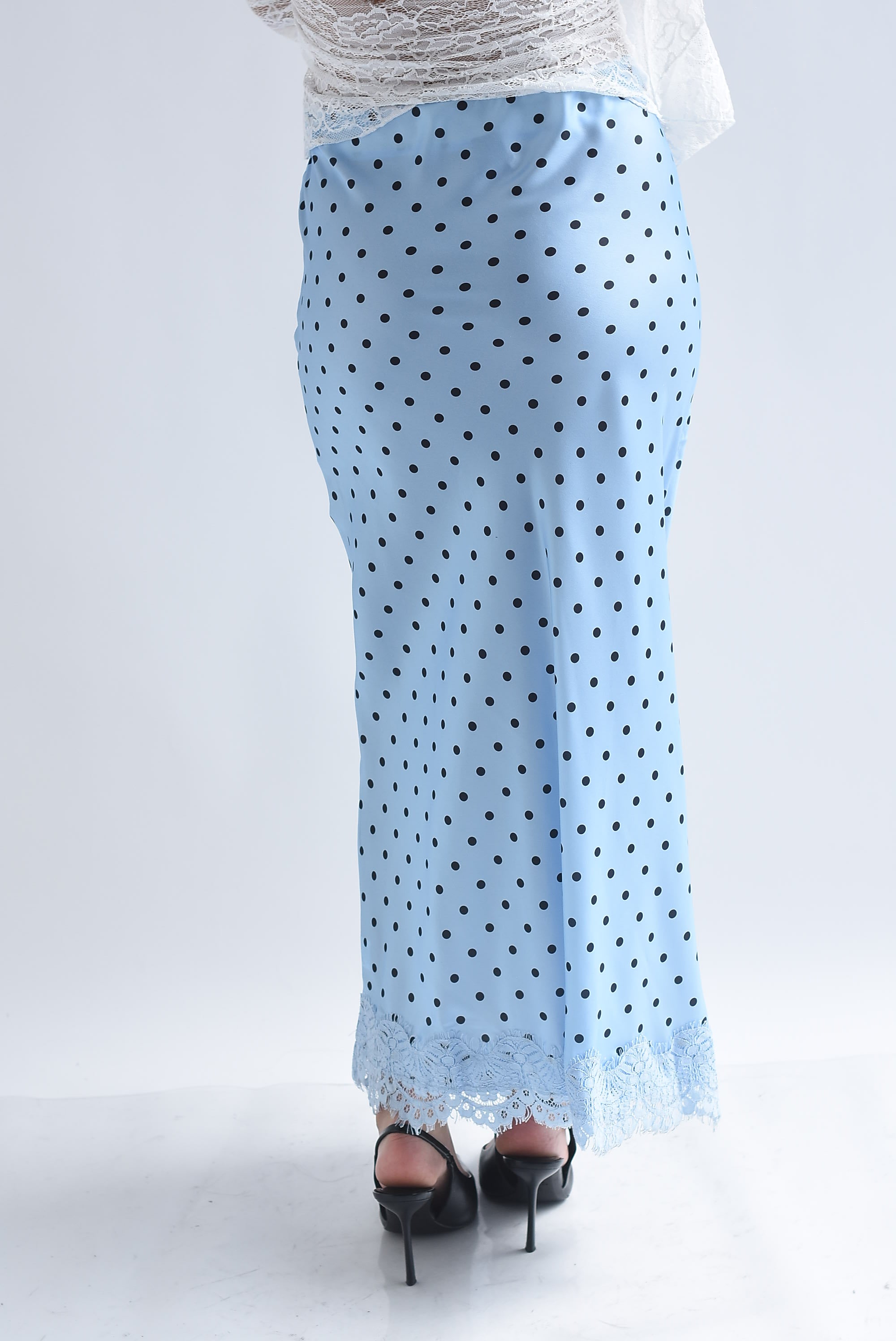 Falda lencera polka dots filo encaje