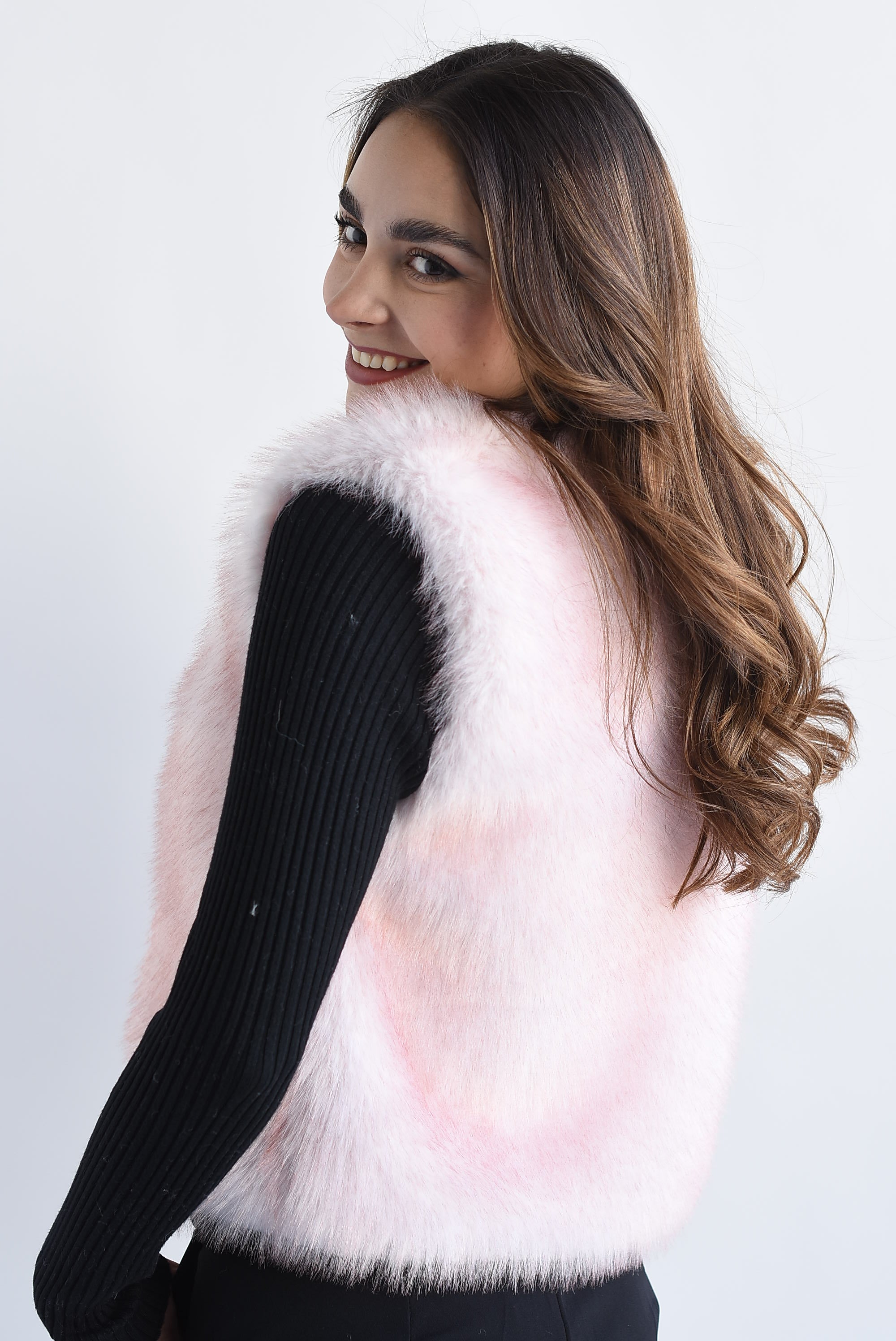 Chaleco faux fur Rosa Baby