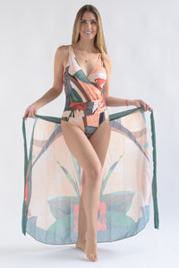 Fashion Styled Set Traje de baño y Cover-up Tropical