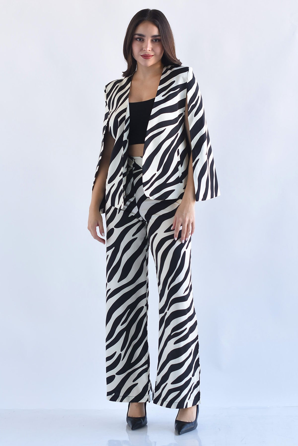 Set Pantalón y Blazer capa zebra