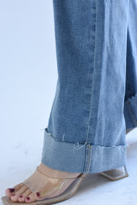 Fashion Styled Jeans wide leg dobladillo