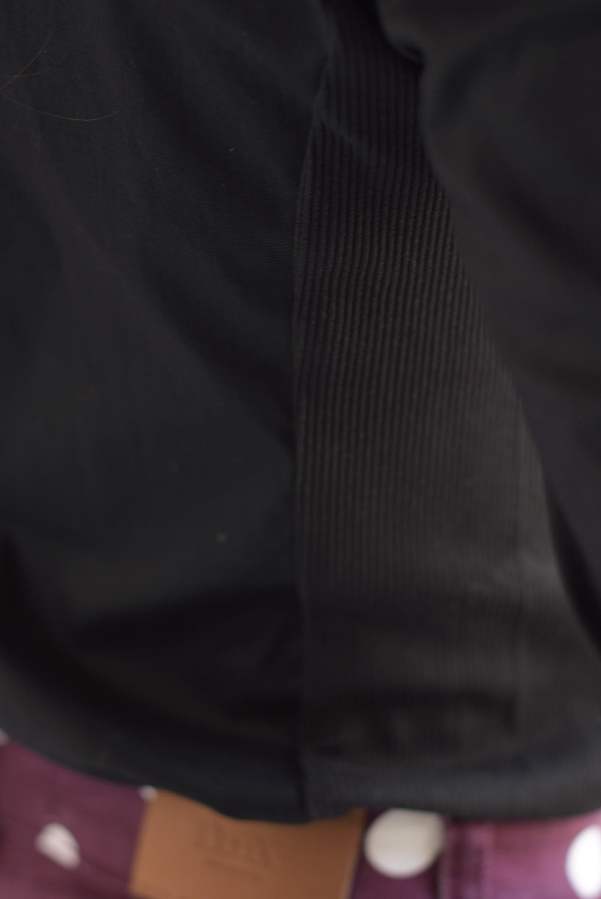 Camisa lateral elástico Negro