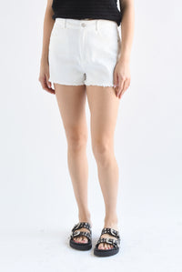 Fashion Styled Short deshilachado Denim Blanco