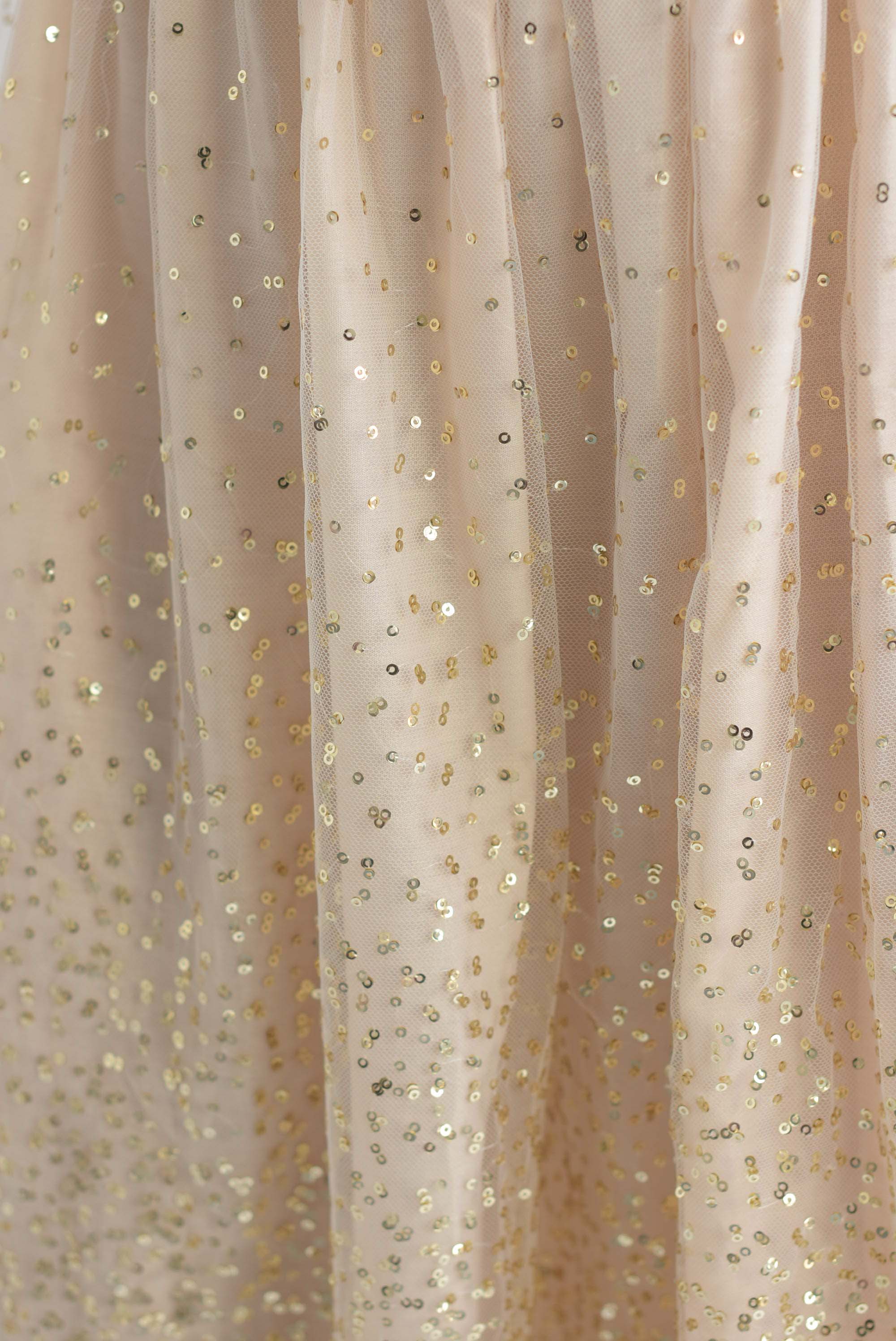 Falda tulle degradado lentejuela Dorada