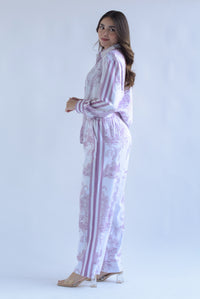 Fashion Styled Set Pantalón y Blusa leopardo Toile Rosa