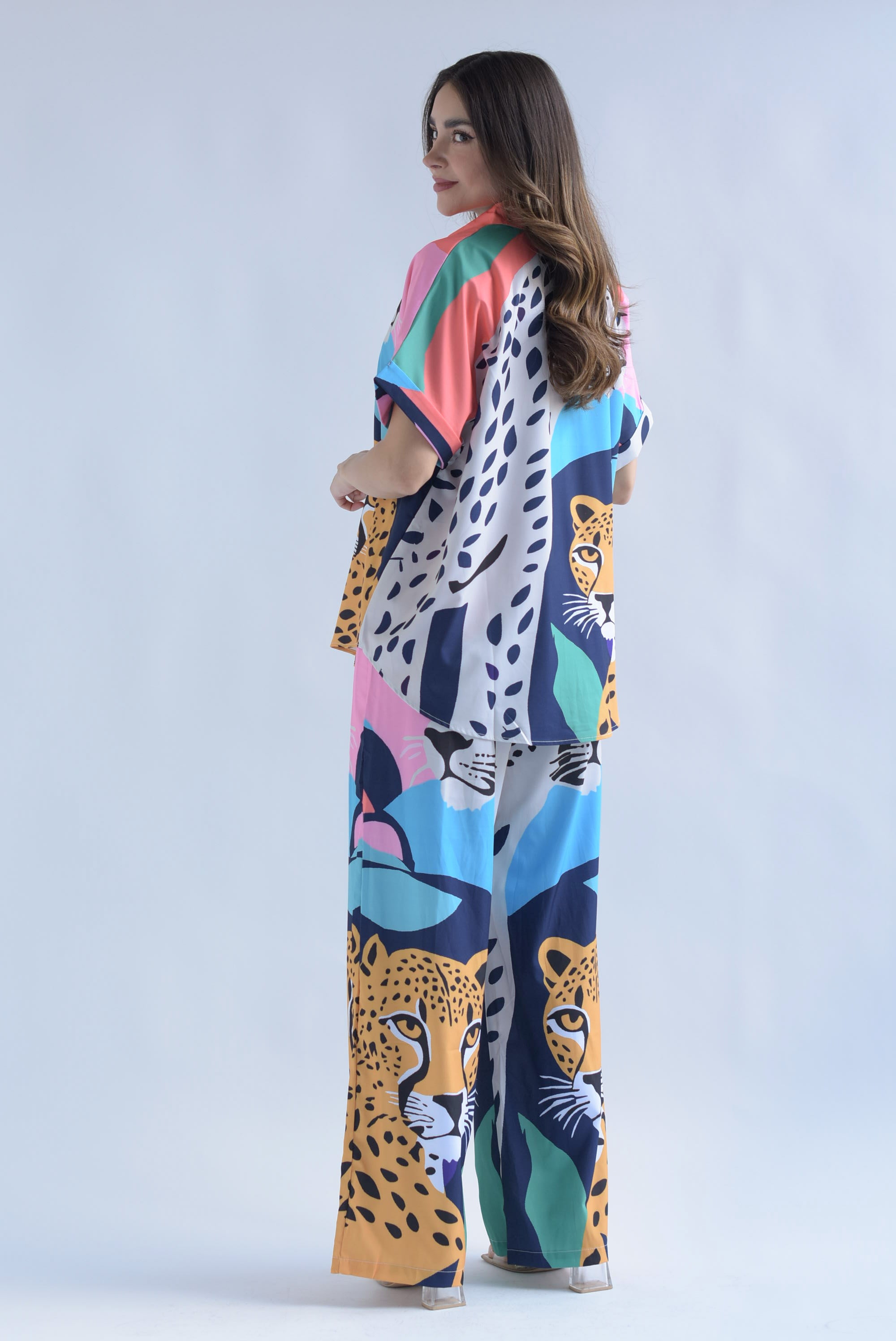 Set Pantalón y Blusa leopardos Multicolor