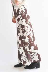 Fashion Styled Falda lencera cinta cow Café