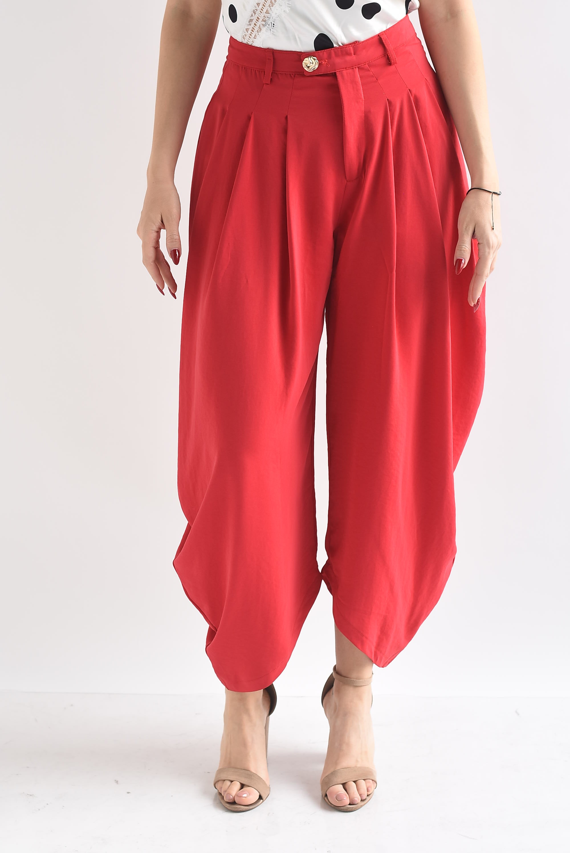 Pantalón globo pinzas