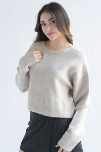 Fashion Styled Sweater punto moños reversible Moka
