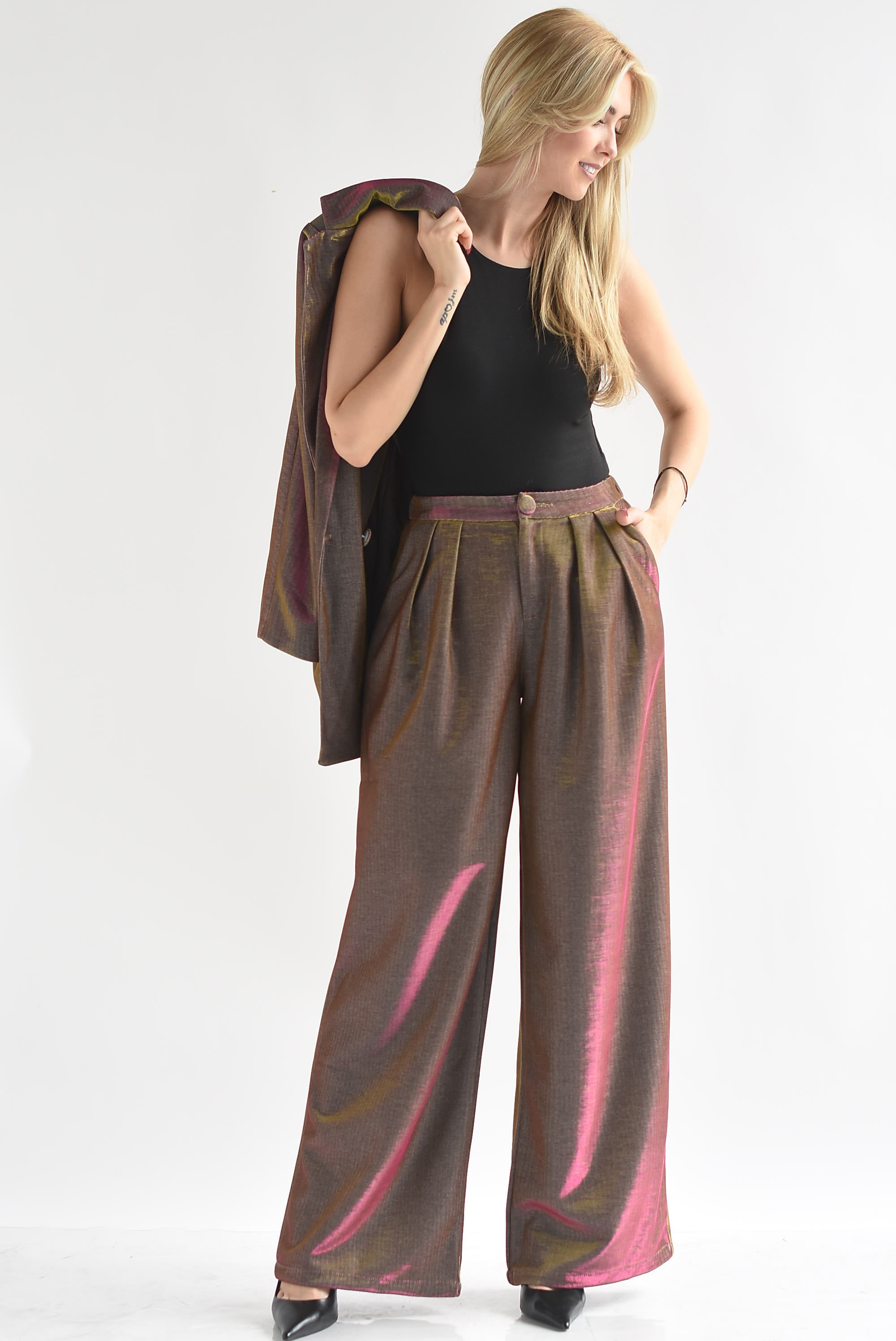 Set Pantalón y Blazer tornasol
