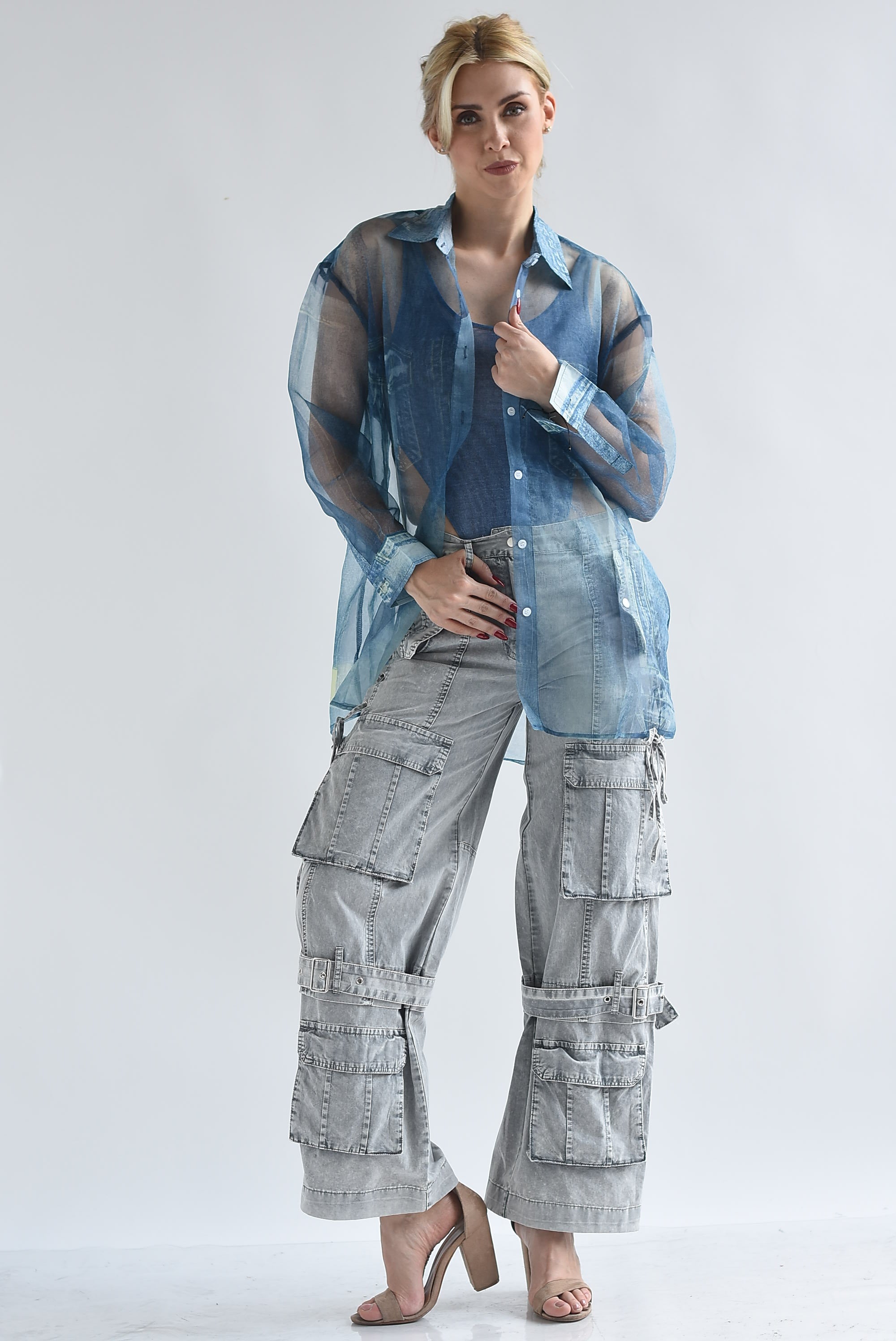 Pantalón cargo jaretas