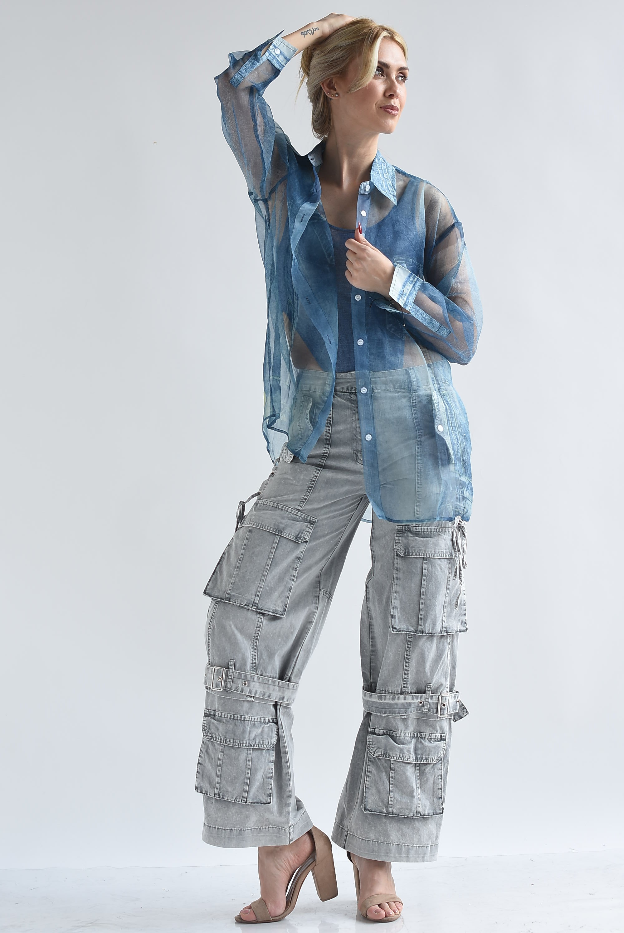 Pantalón cargo jaretas