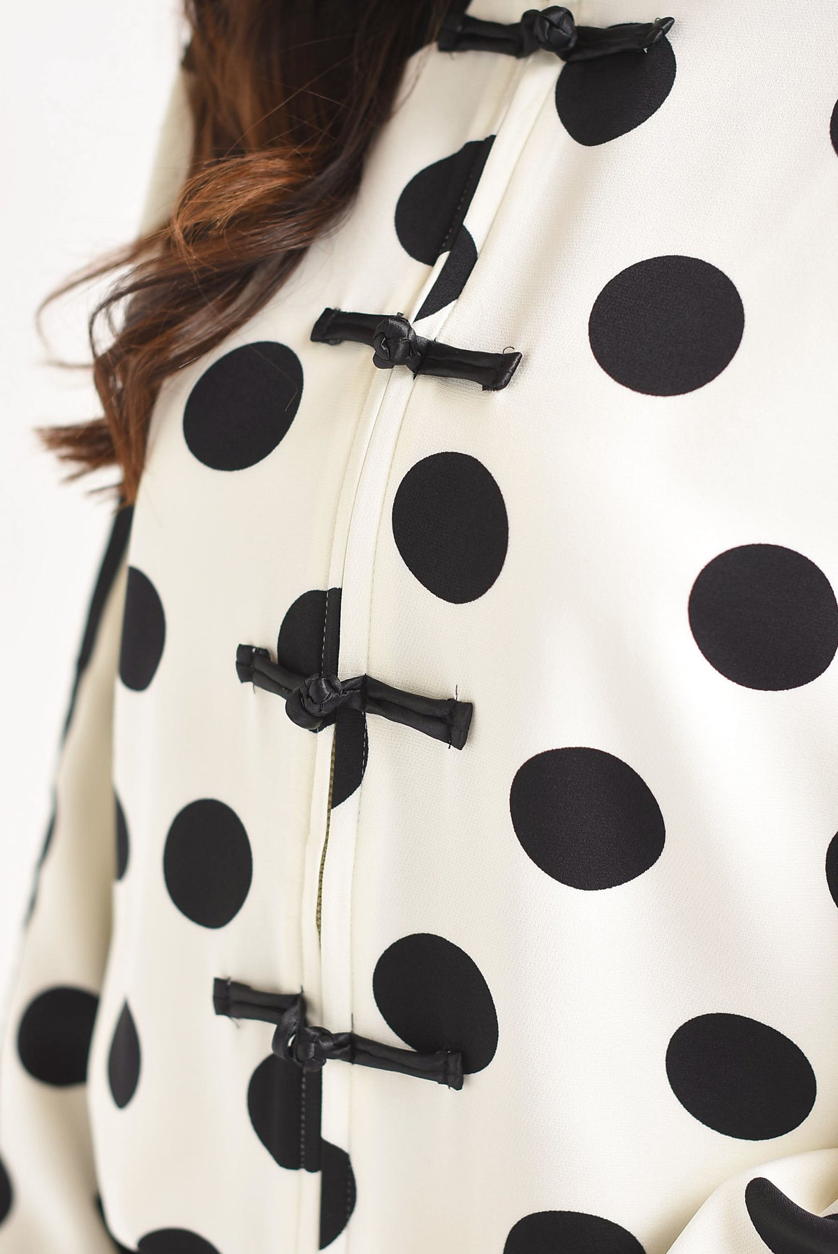 Set Pantalón y Chamarra lazos chinese track polka dots