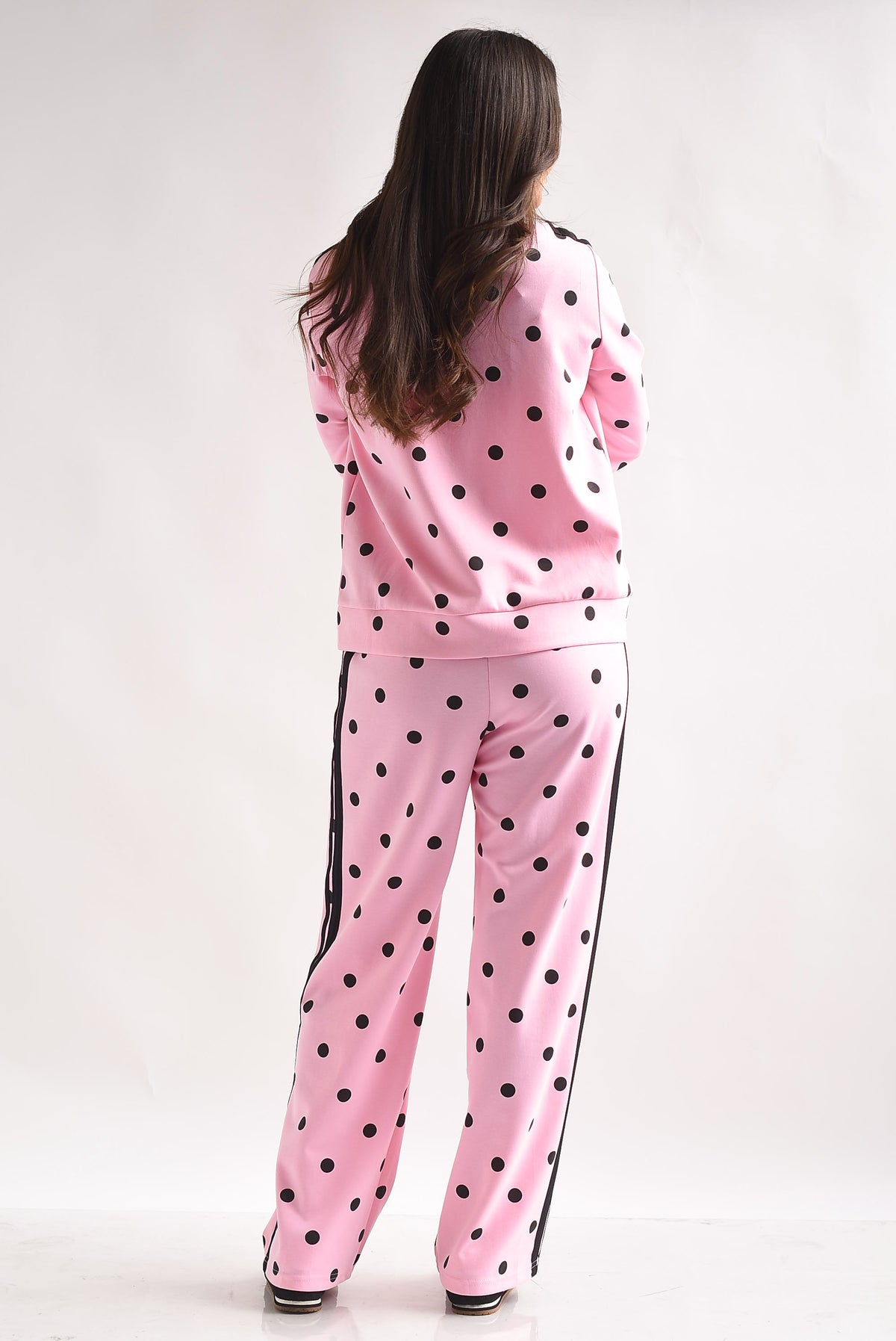 Set Pantalón y Chamarra lazos chinese track deportivo polka dots